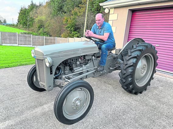 Seamus Brady with his TVO 20 Massey Ferguson