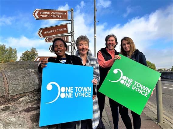 Members of the Fermoy International Choir (L-R) Jackie Mocheko (South Africa), Eileen Barry, Dalia Biletskyy and Elena Bilozor (both Ukraine)