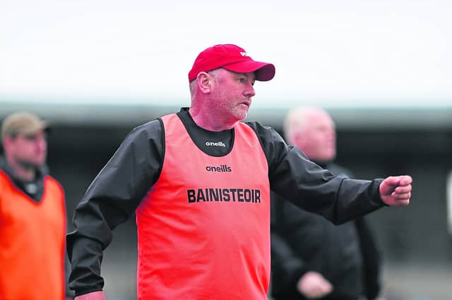Mickey Harkin, the manager of the Colmcille senior football squad Photo: Syl Healy