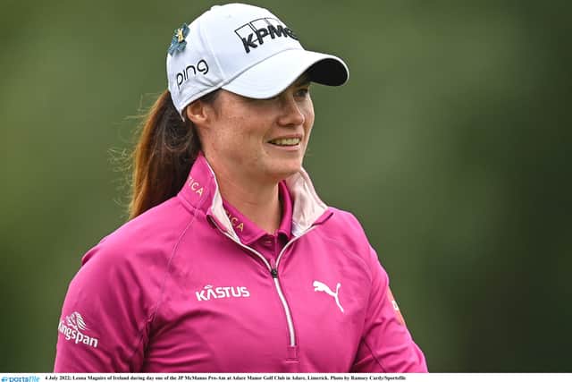 Irish golfer Leona Maguire is towards the top of the ISPS Handa World Invitational leaderboard going into the weekend at Galgorm Castle, Country Antrim.