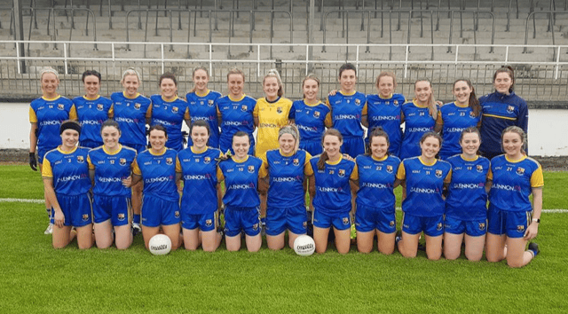 The Longford ladies football squad pictured before the TG4 All-Ireland Intermediate Championship Round 1 clash against Kildare in St Conleth's Park, Newbridge