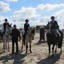 Moyne Community School equestrian team members Charlotte Doyle, Katie McGrath, Marta Miney and John Miney