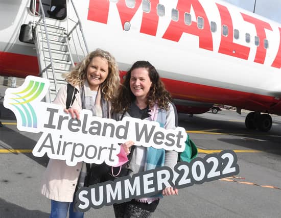 Pictured travelling to Milan from Ireland West Airport were, Castlerea sisters Jacquline Sheedy and Siobhan Mannion