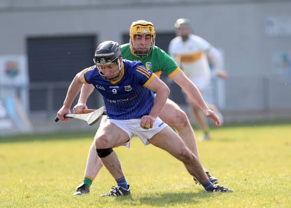 The impressive Paddy Lynam pictured in action for Longford against Leitrim in the National Hurling League Division 3B semi-final on Saturday Photo: Syl Healy