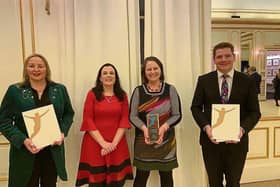 CEO of Longford Women’s Link Tara Farrell, Mairead O'Shea, Programme Manager with SHE, Dr Michelle Maher and Minister of State at the Department of Housing, Local Government and Heritage Peter Burke