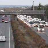 The previous protest staged by the Irish Truckers & Hauliage Association Against Fuel Prices