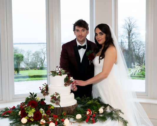 John Mulry and Jessica Thompson on their wedding day PICTURE: Paul Callaghan