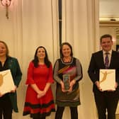 CEO of Longford Women’s Link Tara Farrell, Mairead O'Shea, Programme Manager with SHE, Dr Michelle Maher and Minister of State at the Department of Housing, Local Government and Heritage Peter Burke