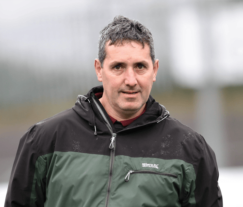 Former Leitrim All-Star Seamus Quinn, the manager of Sean Connolly's Intermediate football squad Photo: Syl Healy