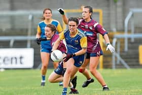 Munster Rugby’s Performance Nutritionist Clare Farrell pictured in action with Longford ladies footballers against Westmeath earlier this year Picture: Syl Healy