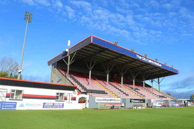 The award winning City Calling Stadium, the home of Longford Town FC.