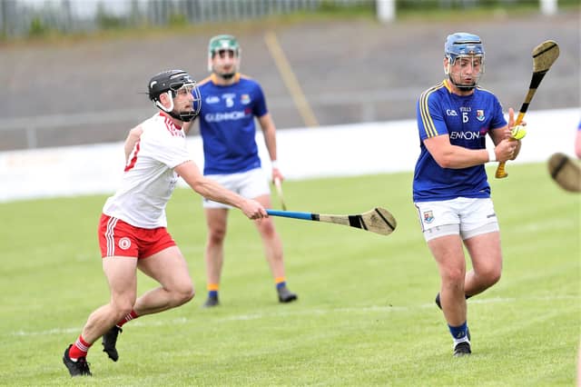 Cian Kavanagh pictured in action for Longford against Tyrone in the NHL Division 3A Round 2 game on Saturday last Photo: Syl Healy