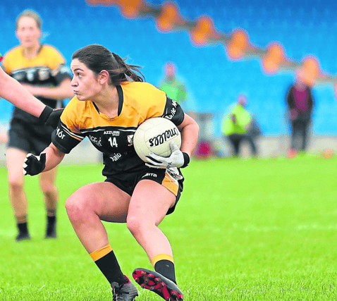 Emer Heaney, who scored 3-9 for the Ballymore ladies in their very easy win over Ballinamere Durrow (Offaly) in the Leinster Club Junior Championship quarter-final on Saturday Picture: Syl Healy