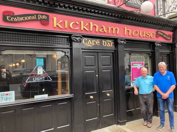 Frank Spillane with fellow publican John Crosse at the Kickham House, Tipperary Town