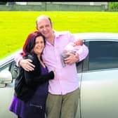 Proud Tipperary parents Owen Houlihan and Breda Devitt with baby Saoirse