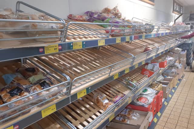 These were the chaotic scenes in Longford's Aldi store this afternoon as scores of shoppers took to the isles of the German discount chain to stock up on essentials following this morning's announcement.