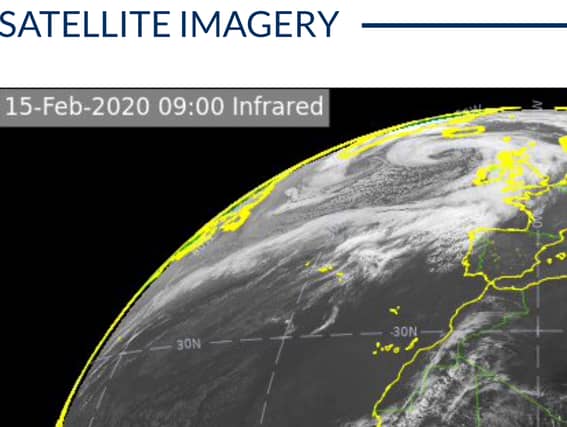 Met Éireann sattelite photo of Storm Dennis