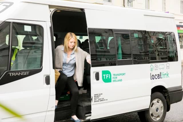 A passenger using the Local Link bus service