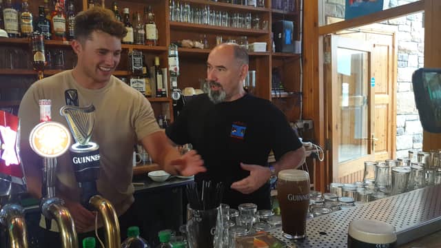 Curtis Pritchard learns the tricks of the trade from Pat Byrne