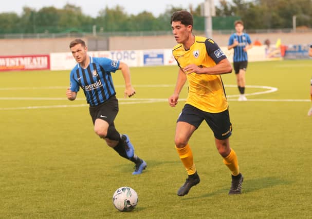 Joe Manley pictured in action for Longford Town against Athlone in the Airtricity League First Division game on Friday evening last week. Photo: Syl Healy