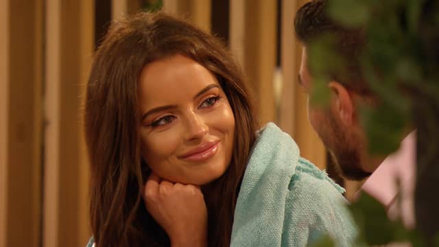 Maura Higgins gazes into the eyes of Tommy Fury.