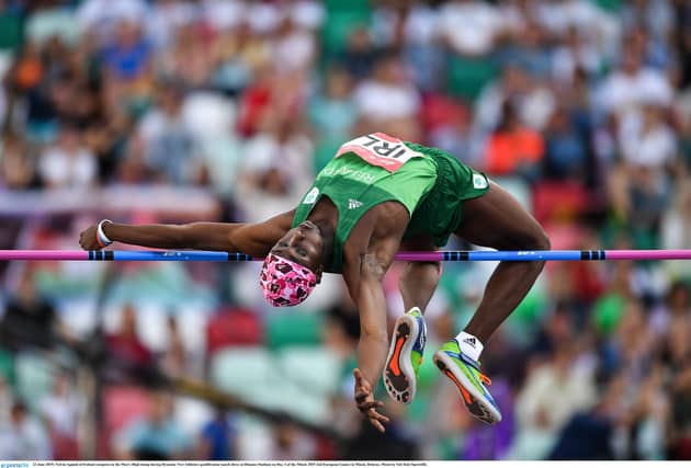 Longford's Nelvin Appiah in action in Minsk