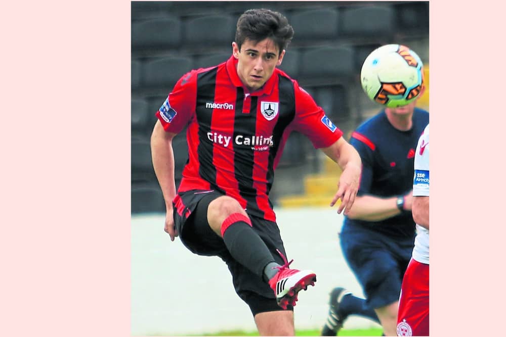Sam Verdon was Longford Town's match winner. Picture: Syl Healy