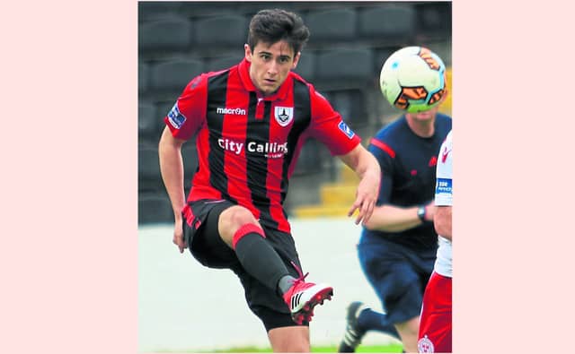 Sam Verdon was Longford Town's match winner. Picture: Syl Healy