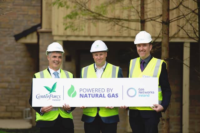 Ian O’Flynn, Head of Commercial & Corporate Affairs, Gas Networks Ireland; Daragh Feighery, GM, Center Parcs; and Fran McFadden, National Customer Acquisition Manager, Gas Networks Ireland
