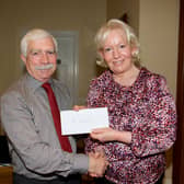 Hugh Farrell outgoing Chairperson with the new incoming Chairperson Camilla Kelly. Photo: Michelle Ghee.