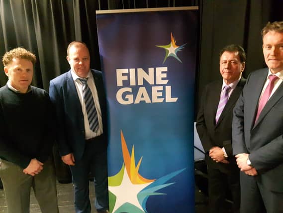 Gary Murtagh, Cllr Pauric Brady, Frank Kilbride and Cllr Micheal Carrigy at last night's Fine Gael selection convention