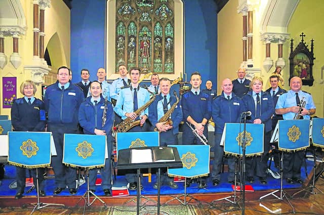 The Garda Band in St Matthew's Church, Ballymahon, earlier this month. Photo: Shelley Corcoran