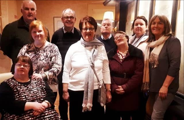 Members of the Beechlawn Residential Advocacy Group and the Brothers of Charity, Roscommon are pictured with Cllr Joe Flaherty after their recent meeting in Longford. The photo includes Sarah Regan,