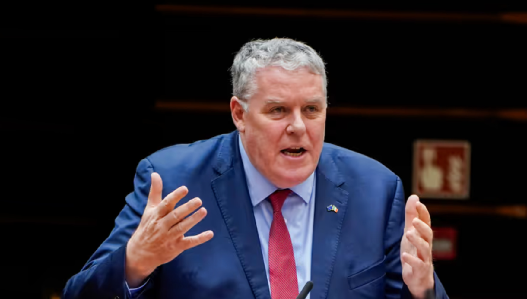 Midlands-North-West MEP Ciaran Mullooly pictured in Brussels is in Longford today.