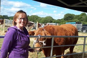 Hazel Moorhead with her Limousin Cross Heifer who became Commercial Champion and Reserve Supreme Champion of the show