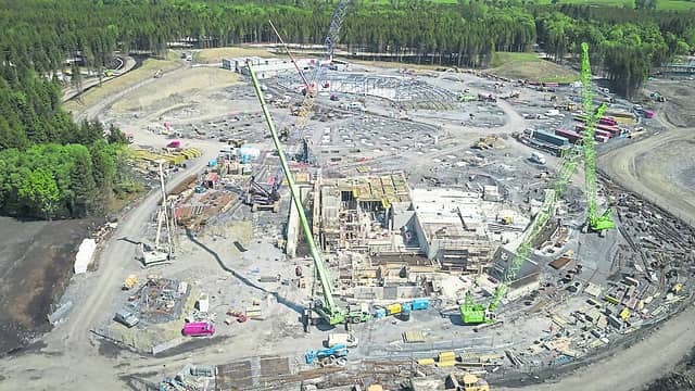 An aerial photograph of the €233m Center Parcs Longford Forest build progress. Pictures credit ARC Studios, Sisk