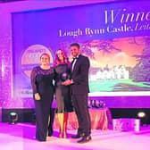 ichelle Whelan and Michelle Gallagher, wedding co-ordinators at Lough Rynn Castle Estate & Gardens with Karl Bowe, host of the awards.