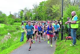 On their marks: The participants of a previous Royal Canal Run set off.
