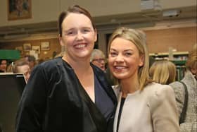 Dervla McTiernan and Lorna Quinn at the launch of 'The Ruin' on Monday night.  Photo:  Shelly Corcoran.