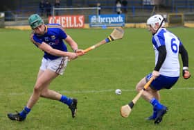 Daire Duggan pictured in action for the Longford hurlers against Monaghan in the National League Division 3A game at Glennon Brothers Pearse Park on Sunday. Photo: Syl Healy