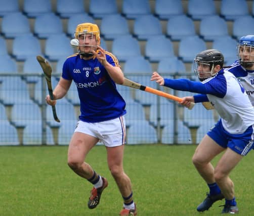 Johnny Casey pictured in action for the Longford hurlers against Monaghan in the National League Division 3A game at Glennon Brothers Pearse Park on Sunday last. Photo: Syl Healy