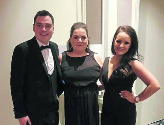 Peter Hanley Motors are celebrating after receiving a Highly Commended Award at the 2018 SIMI Irish Motor Industry Awards. Pictured are Liam Glynn, Helen Feeney and Dot McCormack at the awards and als