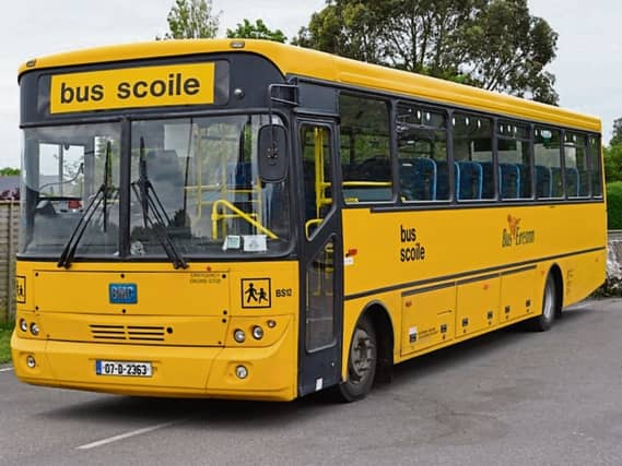The parents of children in Collum and Derrydarragh on the other side of the road were notified recently and informed of the news. File photo: school bus