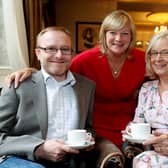 Family Carers Dorothy Meaney, Ireland's Carer of the Year 2017, and Eamon O' Fearghail with Catherine Cox, Family Carers Ireland.