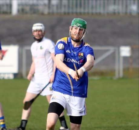 Seamus Hannon, the captain of the Longford senior hurlers pictured in action against Warwickshire in the recent league clash at Glennon Brothers Pearse Park. Pic: Syl Healy