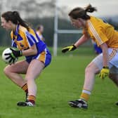 Aisling O'Hara pictured in action for Longford against Antrim in the Ladies National Football League Division 4 game in Belfast on Sunday last. Photo: Frank McGrath