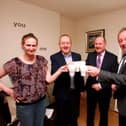 Veronica Gaffney, Pat Doyle ( Fr Peter Mc Very Trust ), Frank Kelly of Walls Construction and Tom Parlon Director General of Construction Industry Federation (CIF).