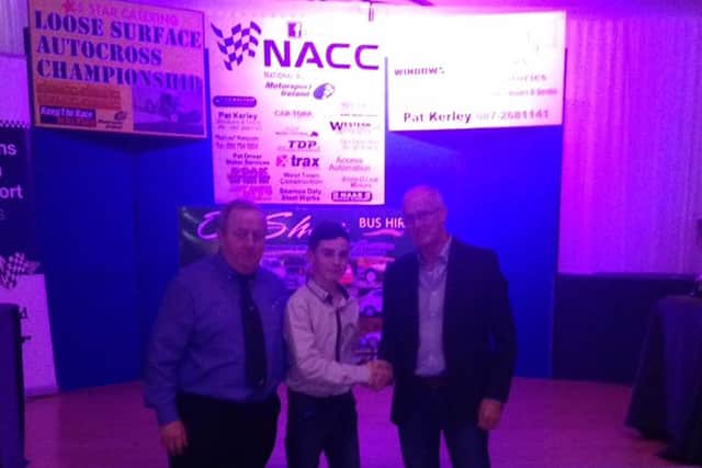 He was presented with his award last Saturday night at the National Autocross awards ceremony which took place in The Oakwood Hotel Shannon.