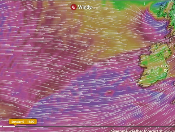 LIVE: Watch Hurricane Lorenzo as it moves towards Ireland across the Atlantic Ocean