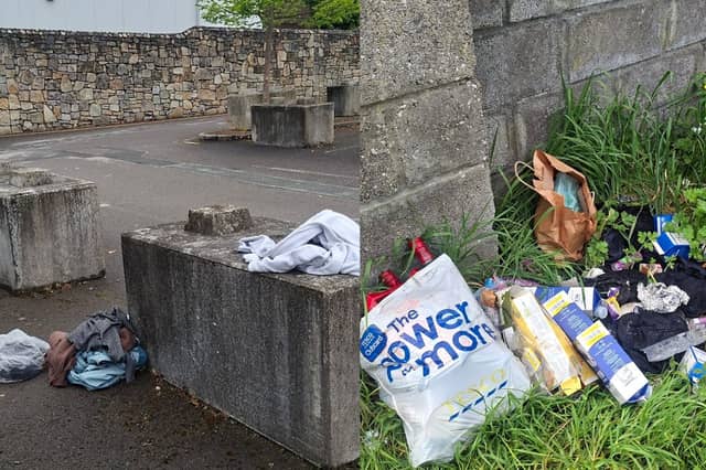 Just some of the bags of rubbish and clothes dumped in and around Annaly Car Park